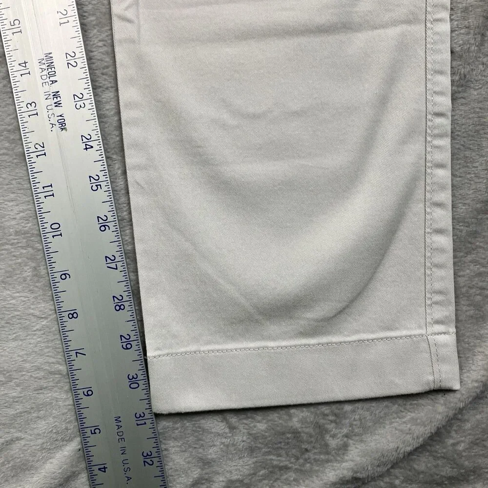J Crew Chino Pants Mens 36x32 Gray Stone Cotton Stretch Slim Fit Office CO399